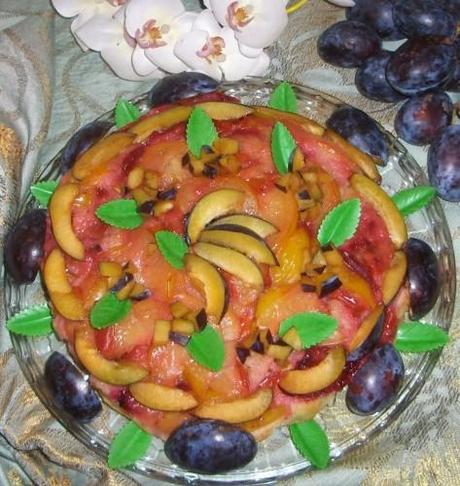 Torta di prugne fresche