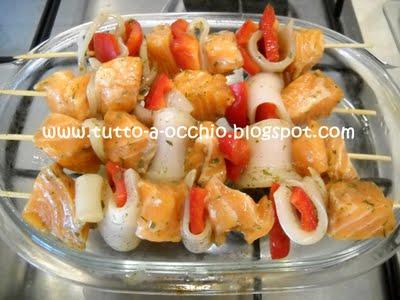 WHB 293# - Spiedini di pesce e peperoni con contorno di cous cous