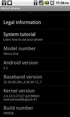 Android 2.2 Froyo