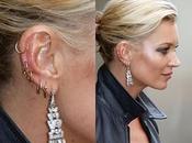 Kate Moss sporting multiple earrings!