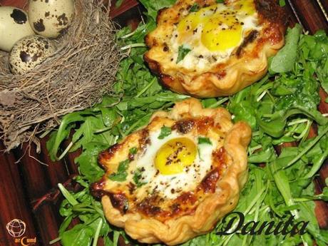 Mini quiche all'occhio di bue e porcini