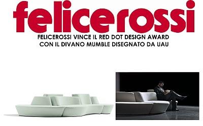 Felicerossi vince Red Dot Design Award con divano Mumble di UAU