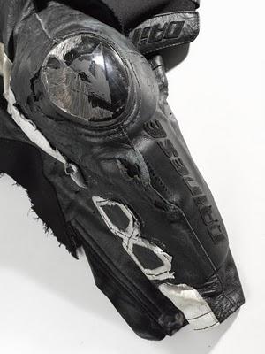 Dainese-AGV Guy Martin wrecked TT 2010