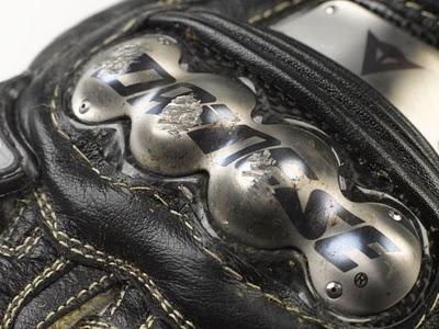 Dainese-AGV Guy Martin wrecked TT 2010