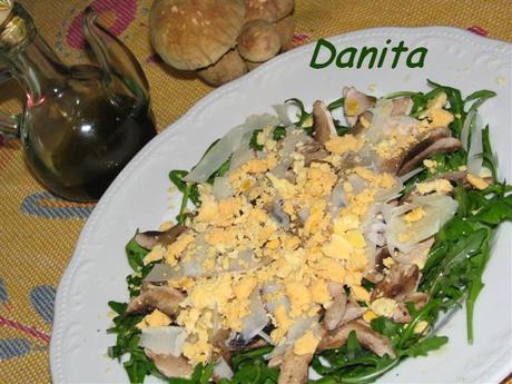 Carpaccio di funghi con mimosa