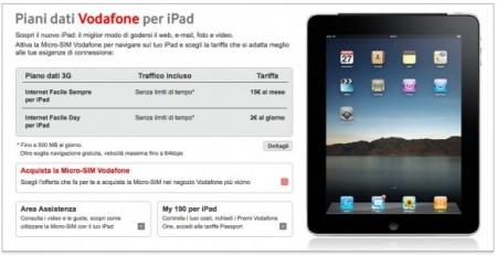 Ecco i piani dati Vodafone per l’iPad!