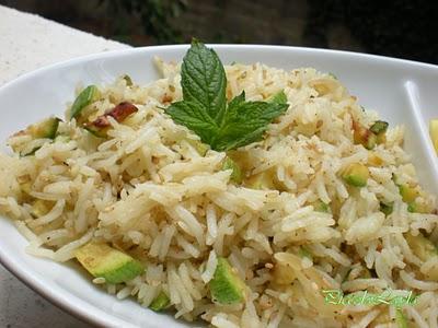 Riso Basmati con Zucchine Sesamo tostato e Menta