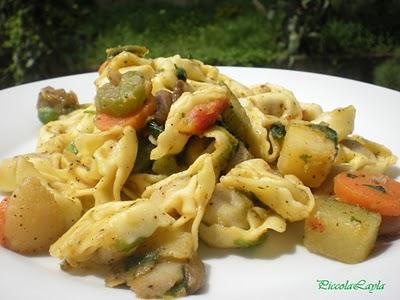 Cappelletti al prosciutto Crudo con Verdure e Funghi