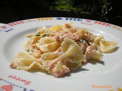 Farfalle al Salmone mantecate con Ricotta e Scorza di Limone