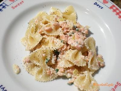 Farfalle al Salmone mantecate con Ricotta e Scorza di Limone