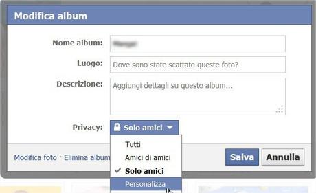 Come rendere privato un album di foto su Facebook