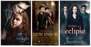 Tutte le locandine della saga Twilight