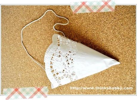 DIY: doily cone...