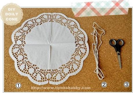 DIY: doily cone...