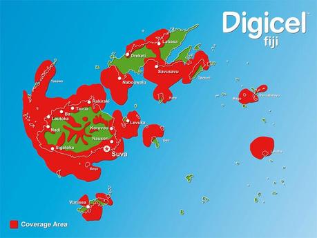 Copertura rete Digicel alle isole Fiji