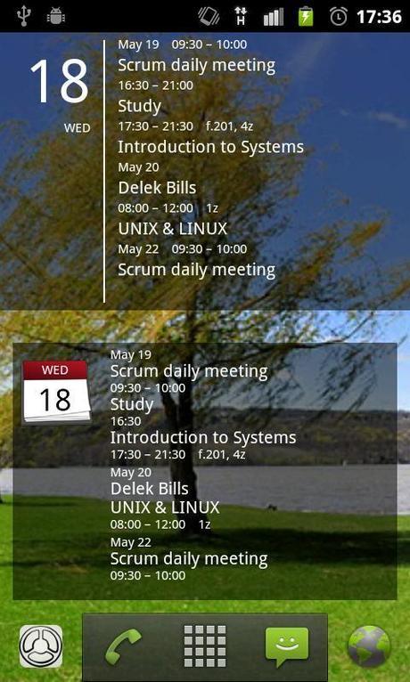 Widget: calendario minimalista per Android Widget: calendario minimalista per Android