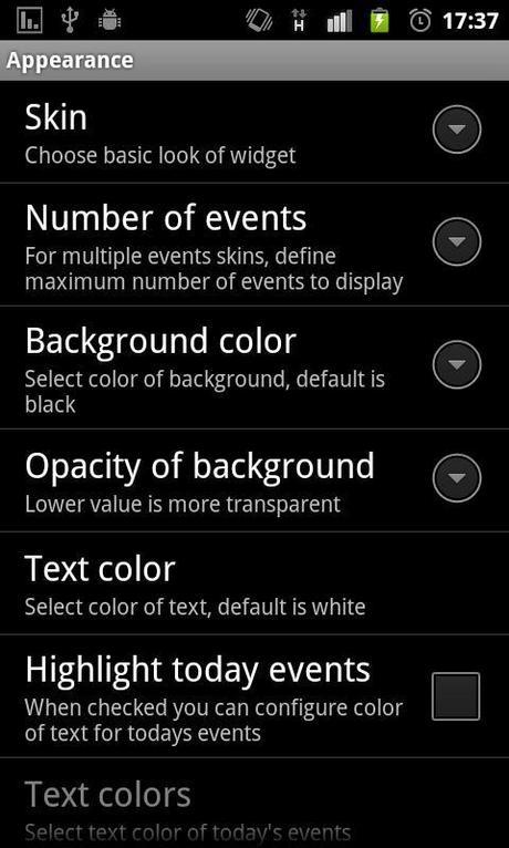 Widget: calendario minimalista per Android Widget: calendario minimalista per Android