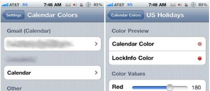 cambiare colori calendari iPhone