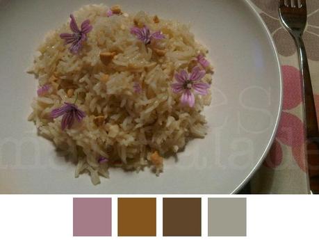 Risotto alla malva e anacardi… so chic