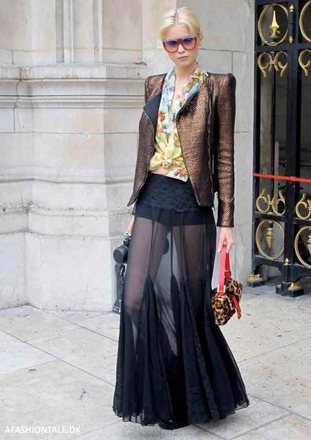 Inspired by sheer maxi skirts