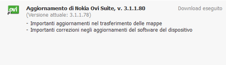 Update: Nokia Ovi Suite v. 3.1.1.80