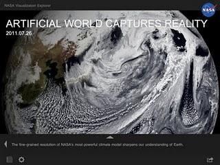 Esplora la terra con l'app NASA Visualization Explorer.