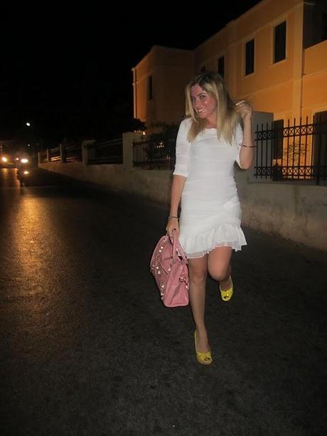 Third night in Santorini with my new arrived Jil Sander!!