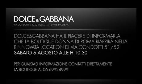 Re-Opening Dolce & Gabban New Boutiques Roma