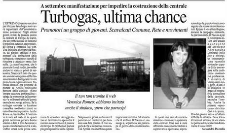 Latina Oggi da voce alla protesta anti-turbogas