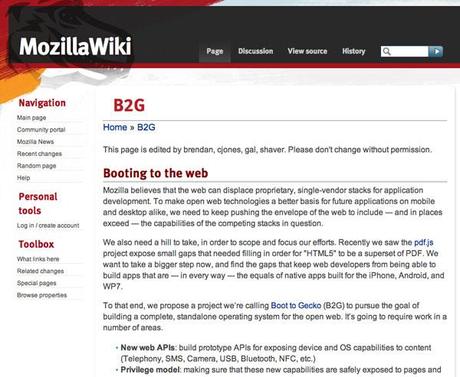 Boot to Gecko: il nuovo sistema operativo secondo Mozilla