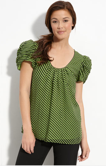 Dora Landa Stripe Silk Blouse 