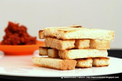 E dopo aver giocato a Jenga ricostruiamo la bruschetta ai pomodori cliegini