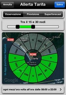 Vento, onde e meteo con l'app Windfinder Pro.