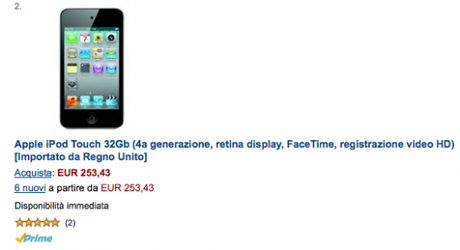 Amazon | In vendita iPod Touch a prezzo scontato! ipod touch amazon Ipod Touch amazon Acquisti 