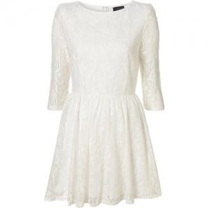 WHITE LACE FLIPPY DRESS