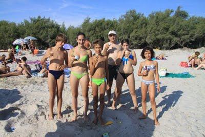 a palline sulla sabbia