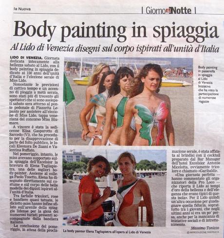 Miss Body Painting- Body Painting on the beach – Miss BluMare – Tre eventi in uno al Lido di Venezia