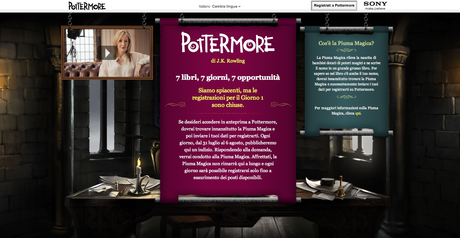 Pottermore: sette giorni per le pre-registrazioni