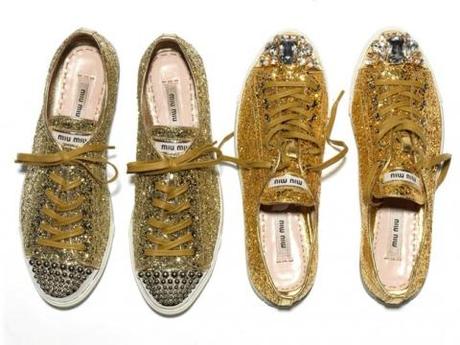 Whishlist// Le sneakers glitterate di Miu Miu