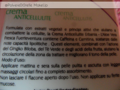 Review:Crema Anticellulite all'Aloe Vera Fresca ERBANIA