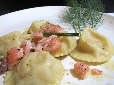 IL POSTINO SUONA PER ALICE GINEVRA - CAPPELLACCI RIPIENI DI GAMBERI, ZUCCHINE E CAPRINO, AL SALMONE E FINOCCHIO SELVATICO