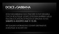 Second Countdown: Re-Opening Dolce & Gabbana New Boutiques Roma