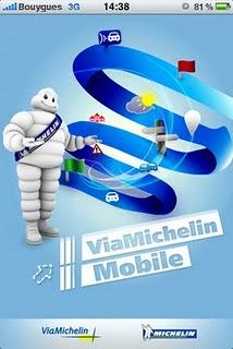 Calcola l'itinerario con l'app ViaMichelin Mobile vers 1.2.