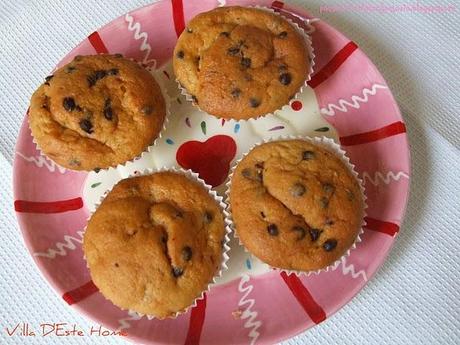 Muffin con gocce di cioccolato