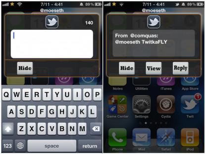  TwitkaFly: il tweak che permette di inviare tweet dalla springboard del tuo iPhone.