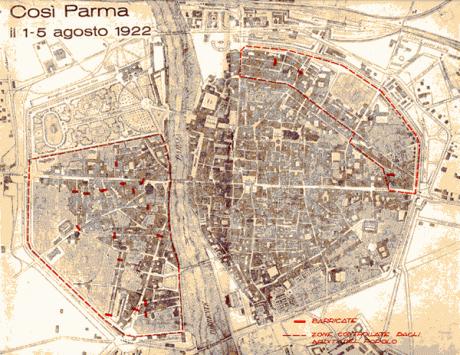 Il baricädi a Pärma in-t-al 1922