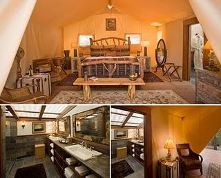 Trendy glamping.