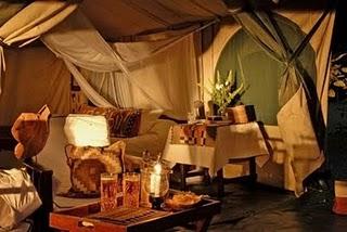 Trendy glamping.