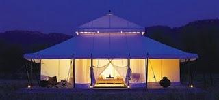 Trendy glamping.