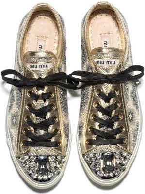 Shining sneakers MIU MIU